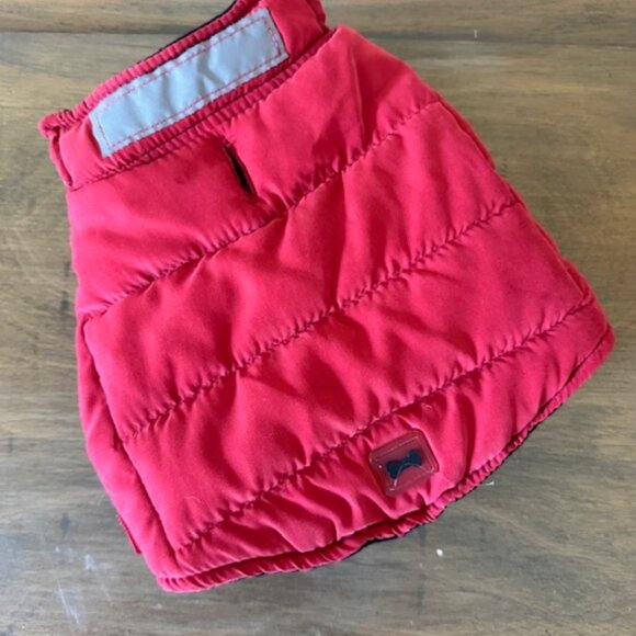 Dog 101 Other - Red / Black Reversible Quilted Dog Coat    8415